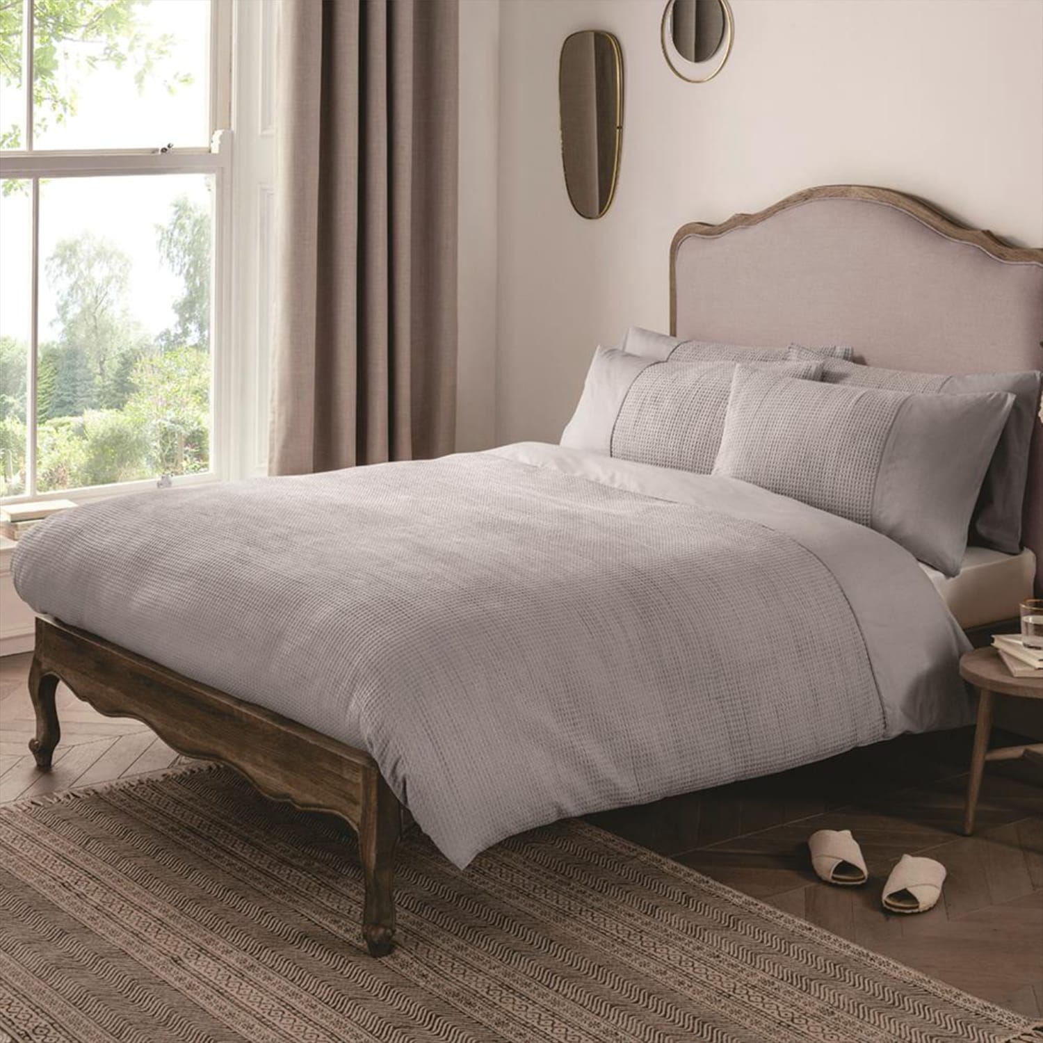 The Threadery 100% Cotton Waffle Duvet Set, product image 2