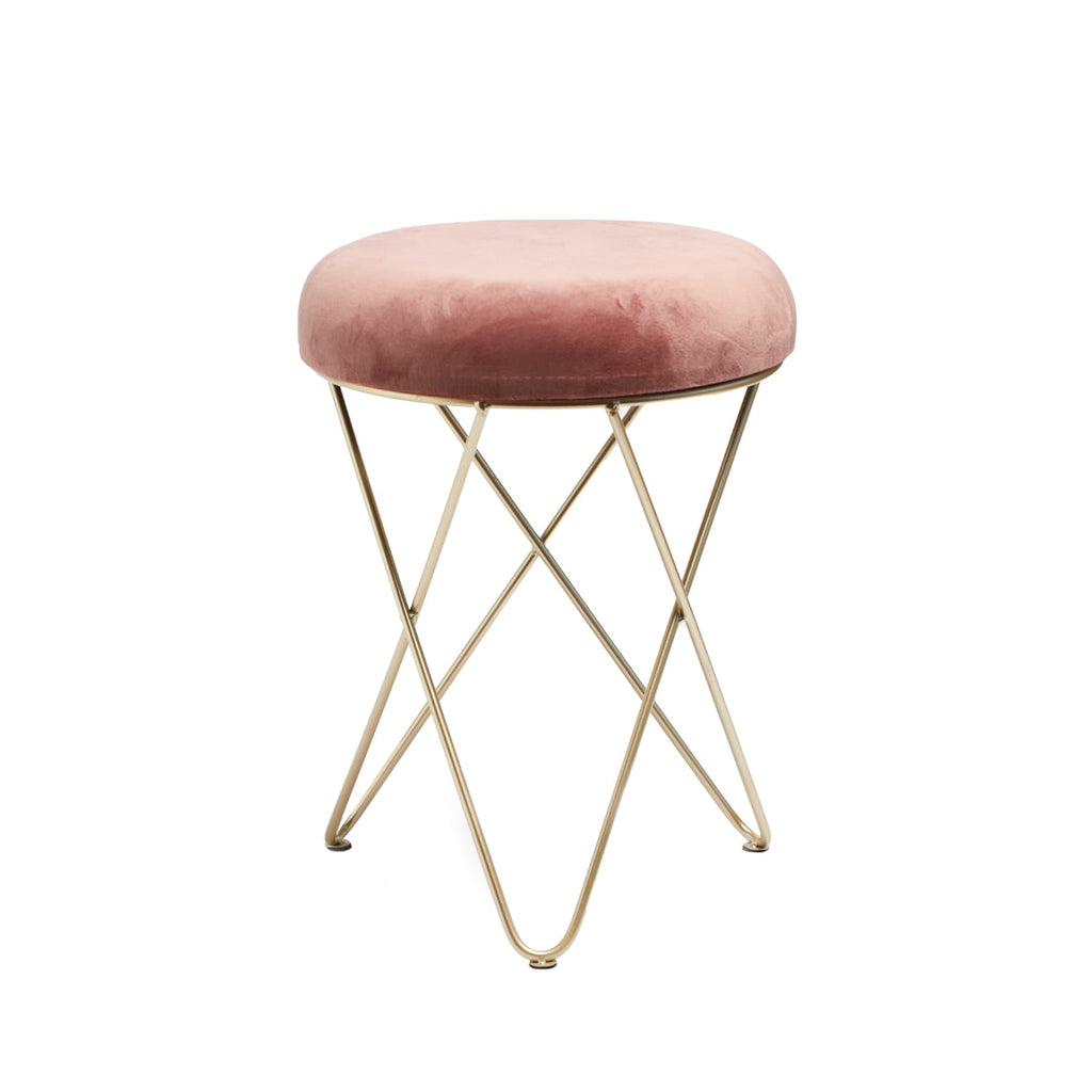 Home Collections Velvet Metal Footstool, product image 4
