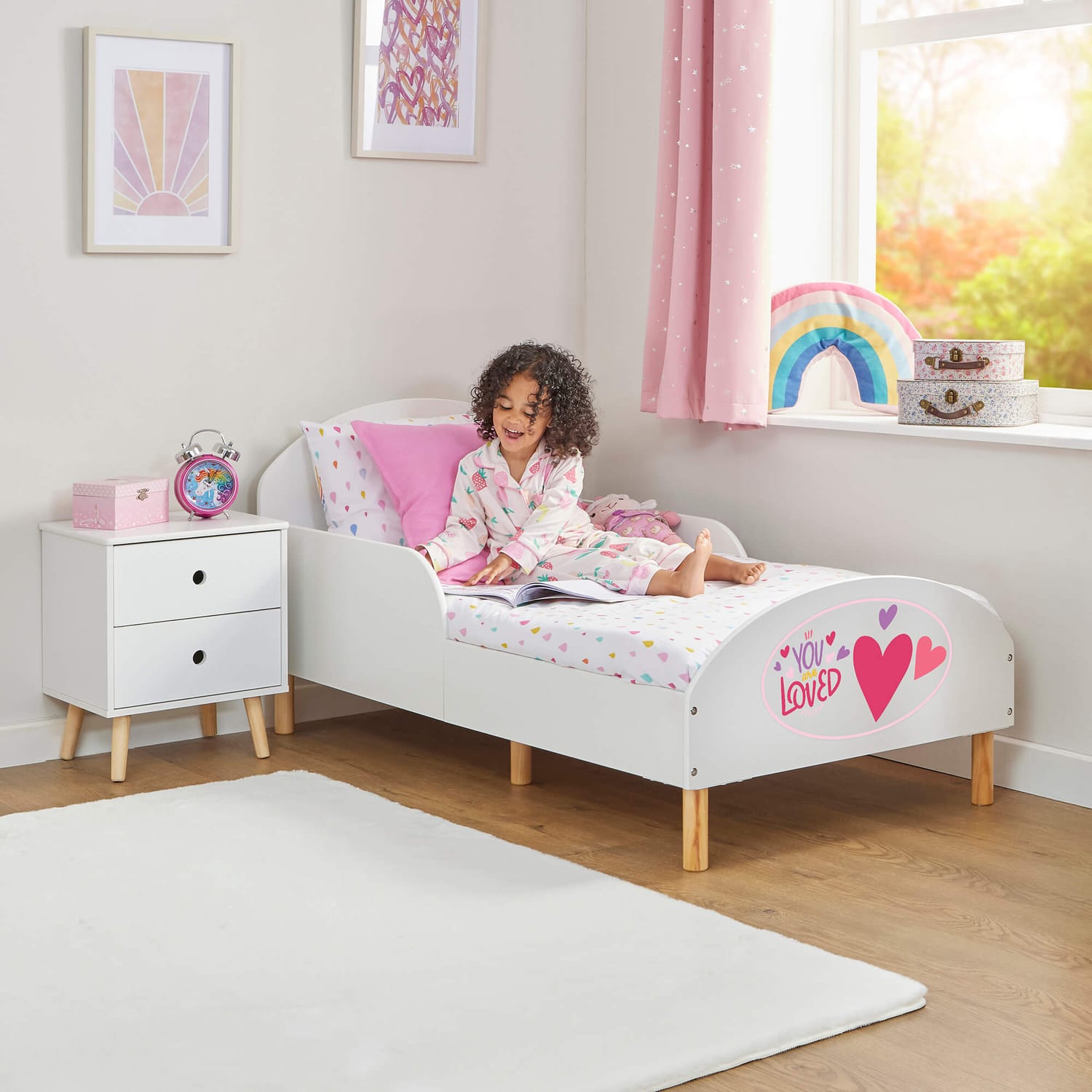 Liberty House Toys Kids White Toddler Bed – You Are Loved, product image 2