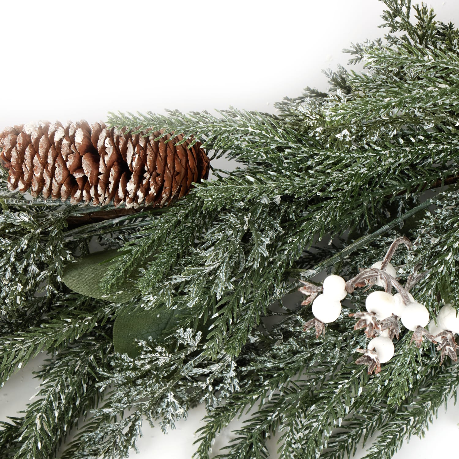 Festive Feeling 5ft Snowy Pine Christmas Garland, product image 2