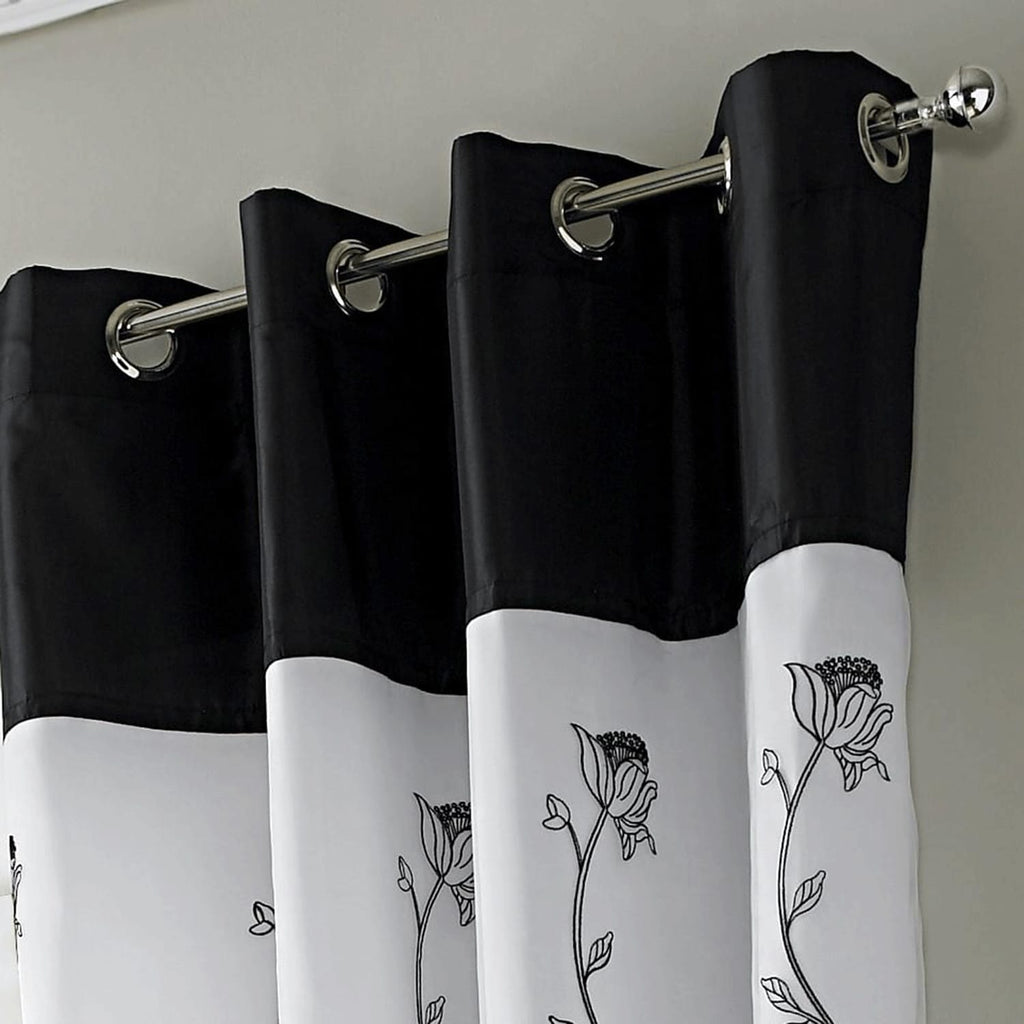 Alan Symonds Tahlia Lined Embroidered Ring Top Curtains, product image 2