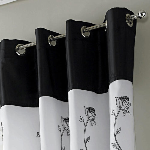Alan Symonds Tahlia Lined Embroidered Ring Top Curtains, product image 2