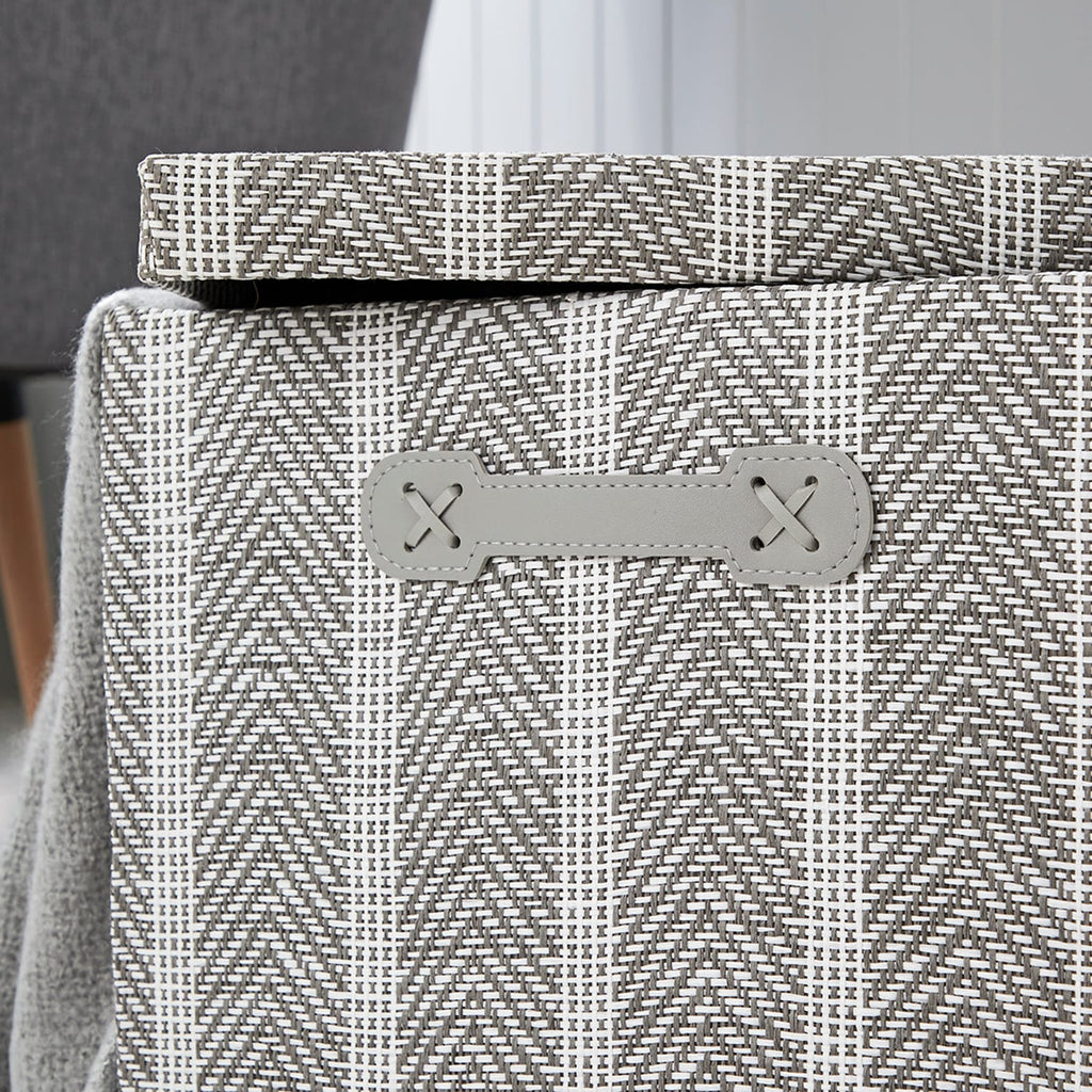 Home Collections Foldable Fabric Storage Box - Chevron Grey, product image 2