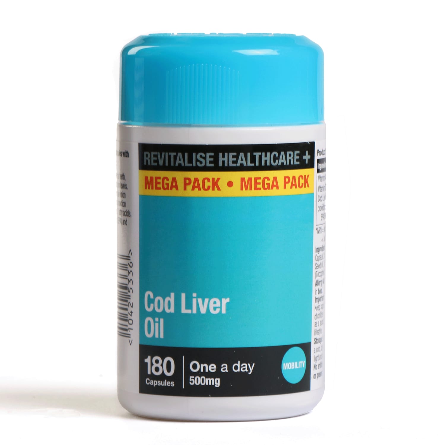 Revitalise Health+ Cod Liver Oil: 180 Capsules