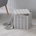 Home Collections Foldable Fabric Storage Box - Chevron Grey