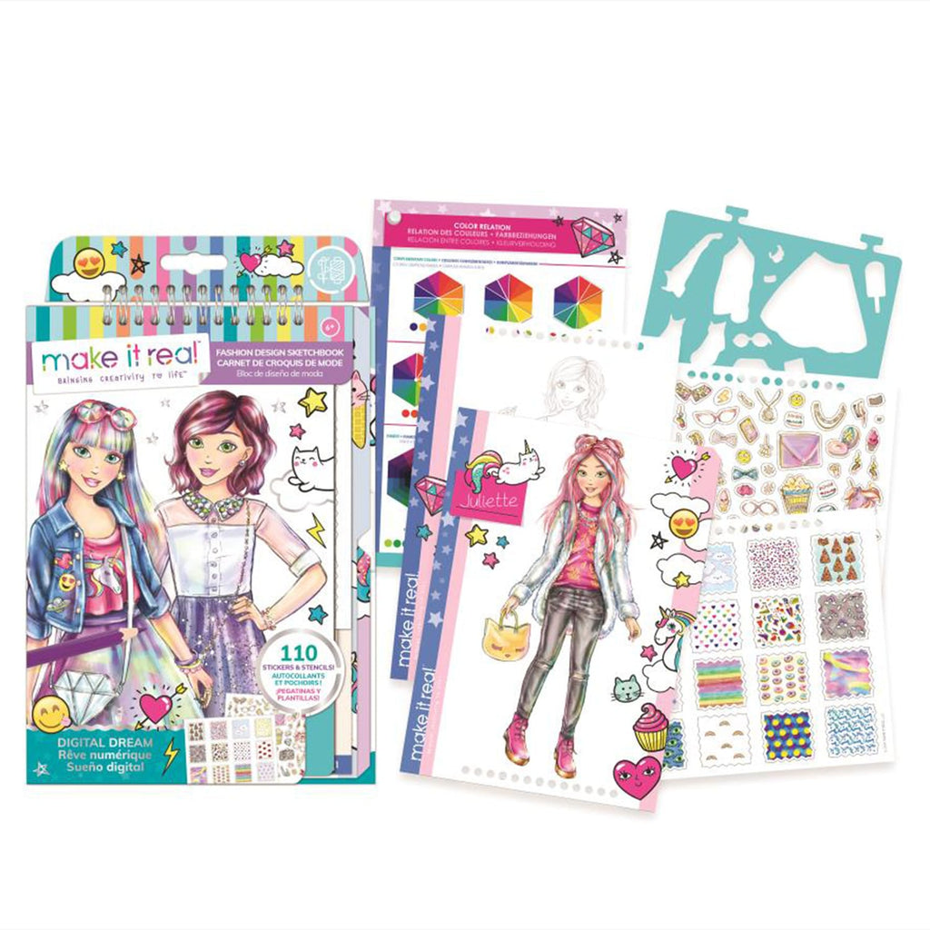 Make It Real Fashion Design Sketchbook x2, product image 2