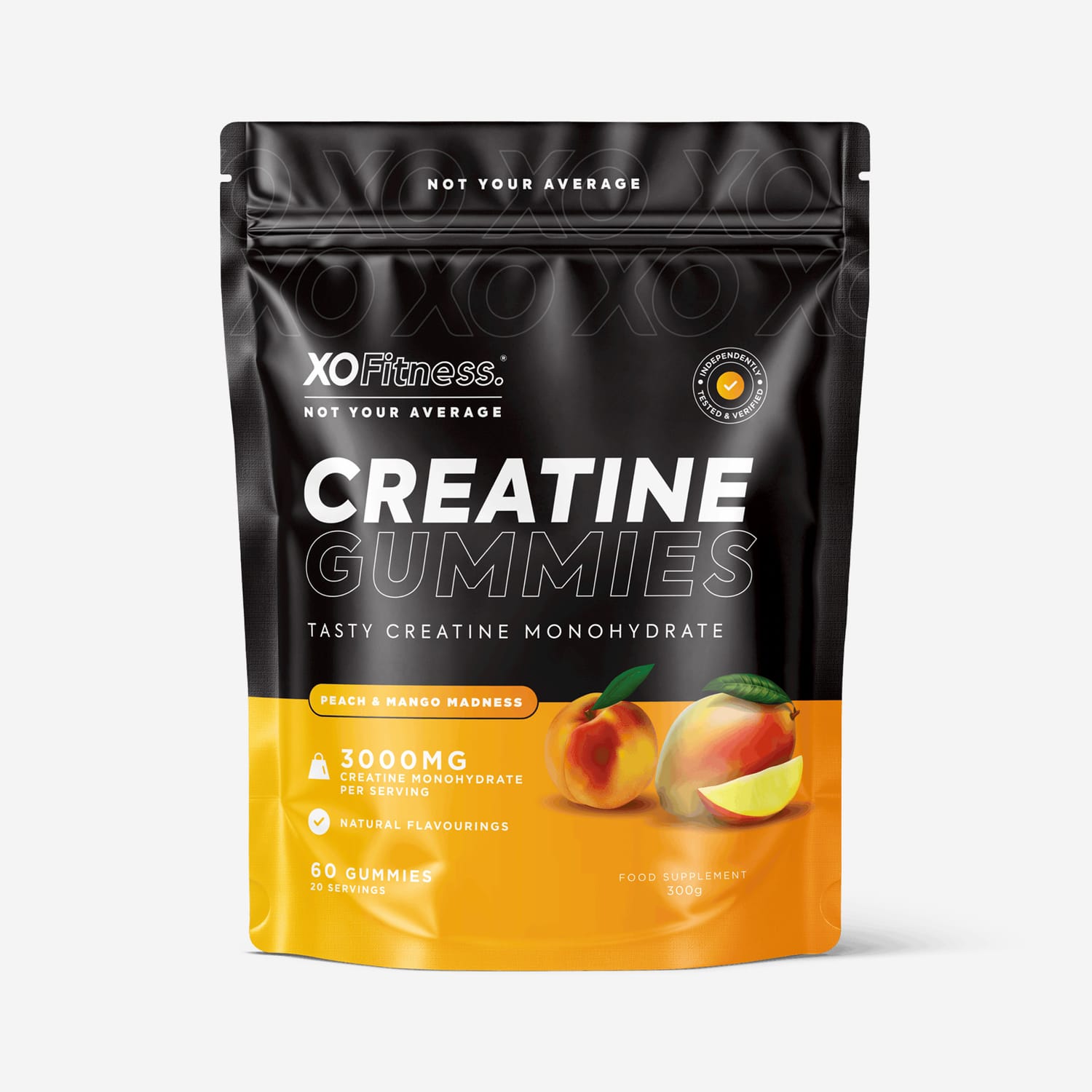 XO Fitness Creatine Gummies 300g - Peach & Mango