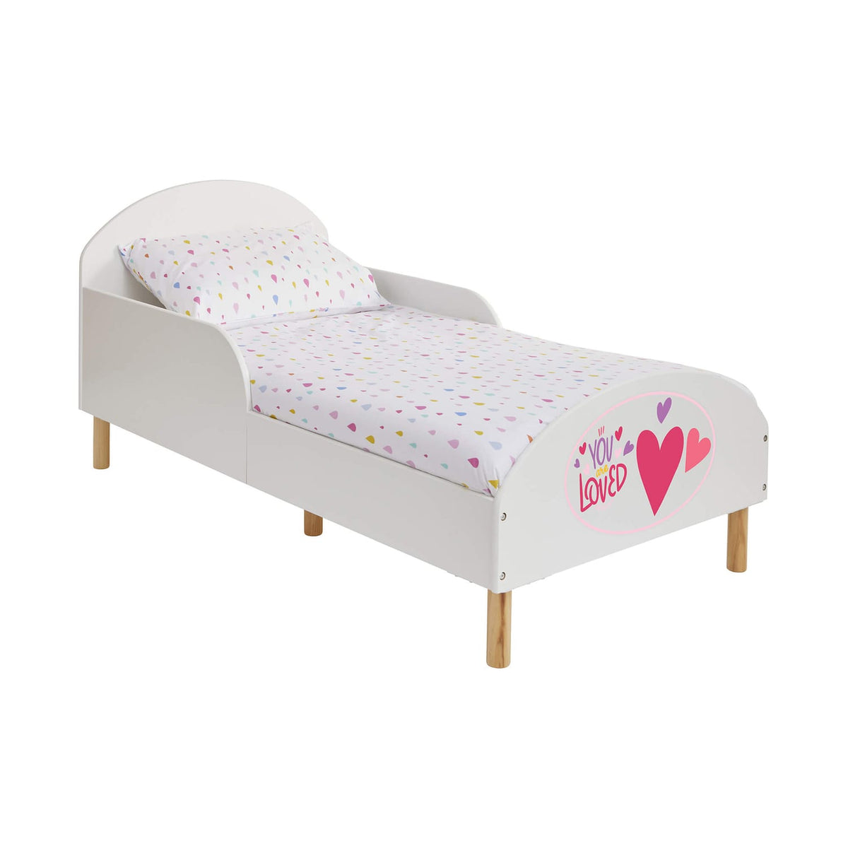 Liberty House Toys Kids White Toddler Bed – You Are Loved, product image 5