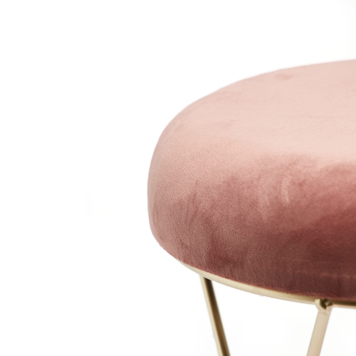 Home Collections Velvet Metal Footstool, product image 5