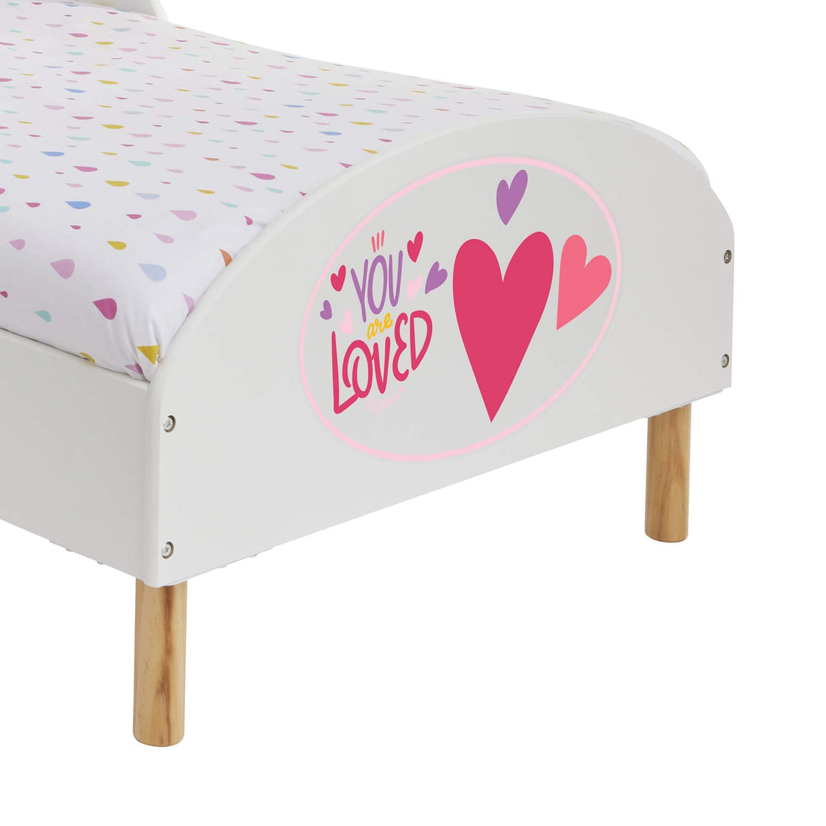 Liberty House Toys Kids White Toddler Bed – You Are Loved, product image 7