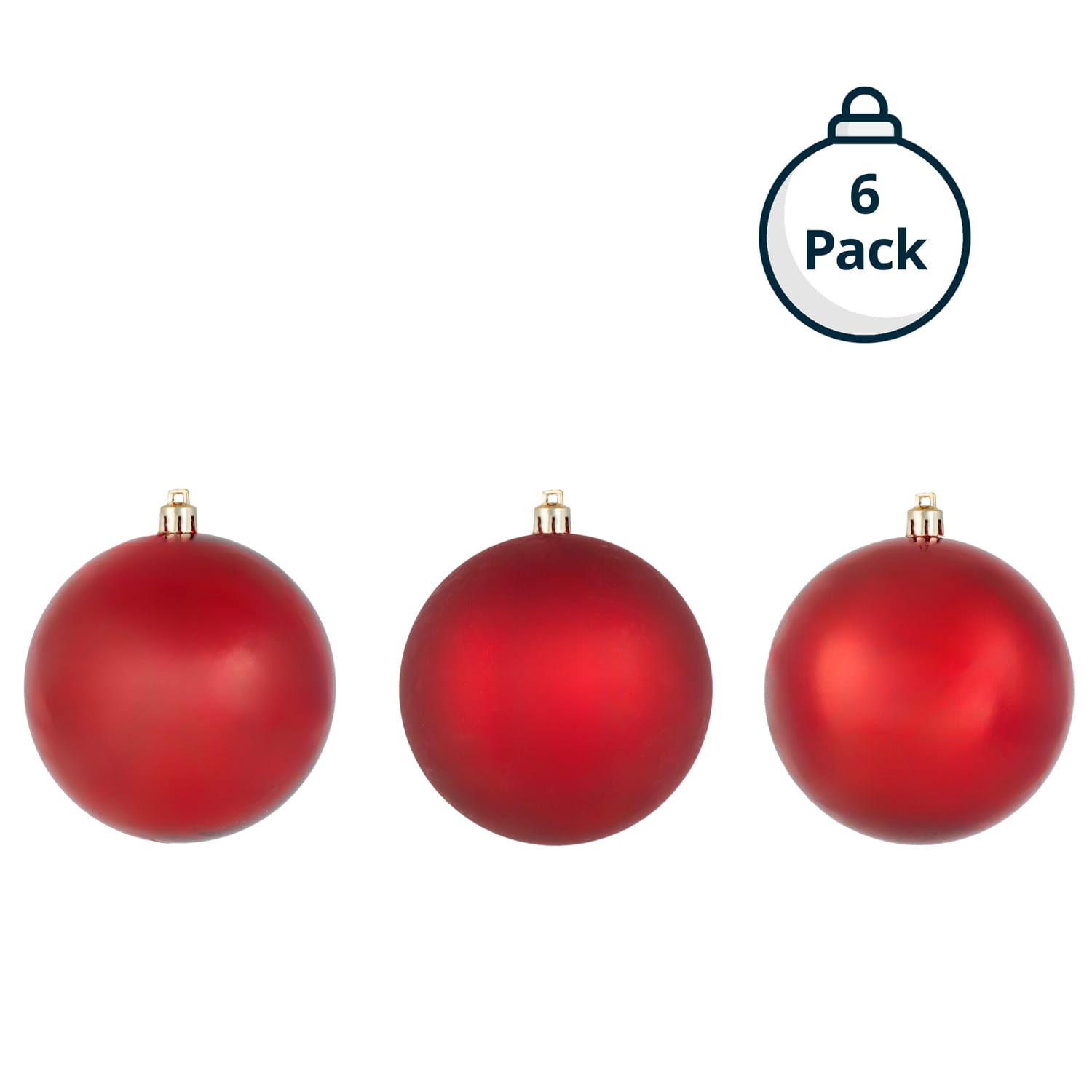Festive Feeling 10cm Christmas Bauble 6 Pack, product image 2