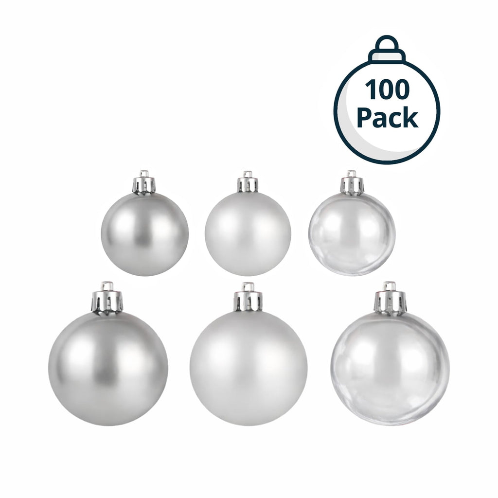 Festive Feeling Mixed Size Small Christmas Baubles 100 Pack, product image 2