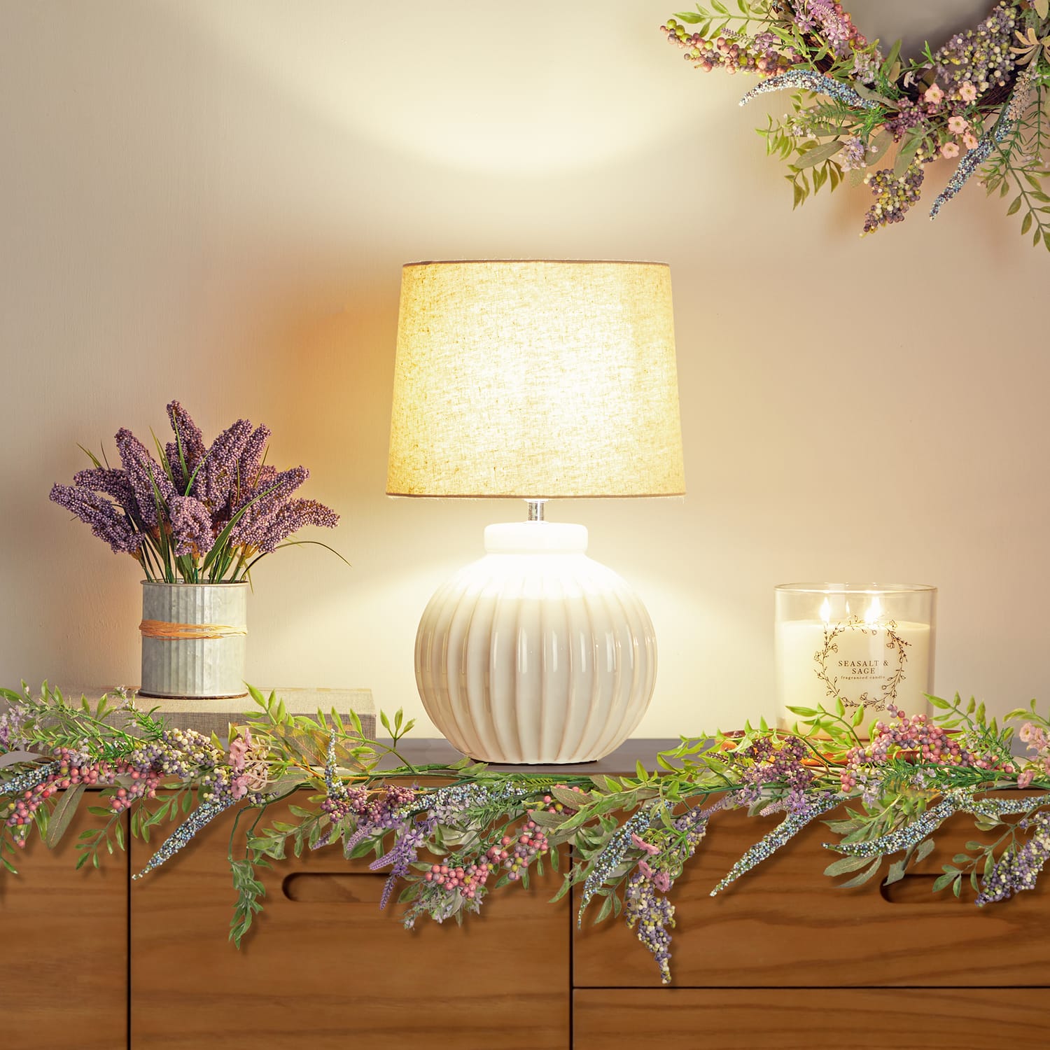The Lifestyle Edit Tranquility Ribbed Lamp - Cece