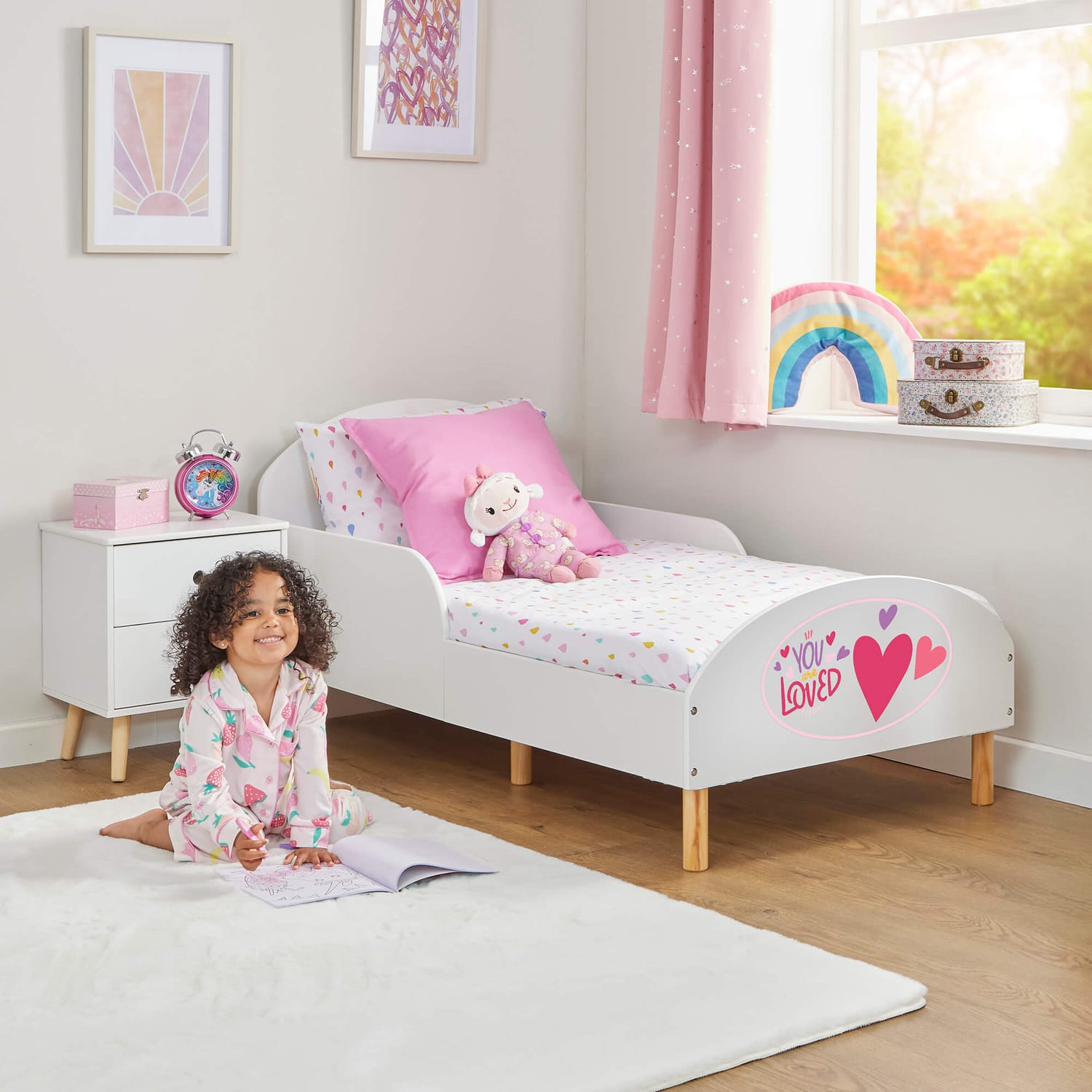 Liberty House Toys Kids White Toddler Bed – You Are Loved, product image 4