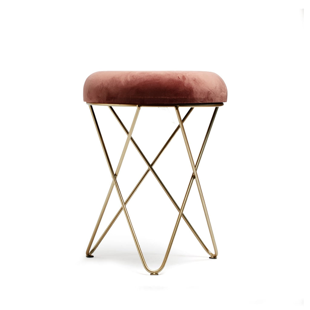 Home Collections Velvet Metal Footstool, product image 6