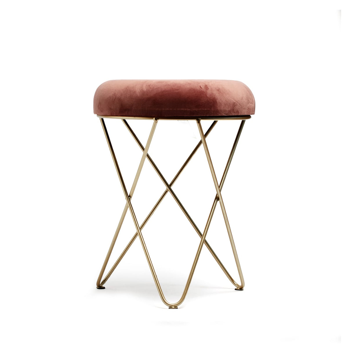 Home Collections Velvet Metal Footstool, product image 6