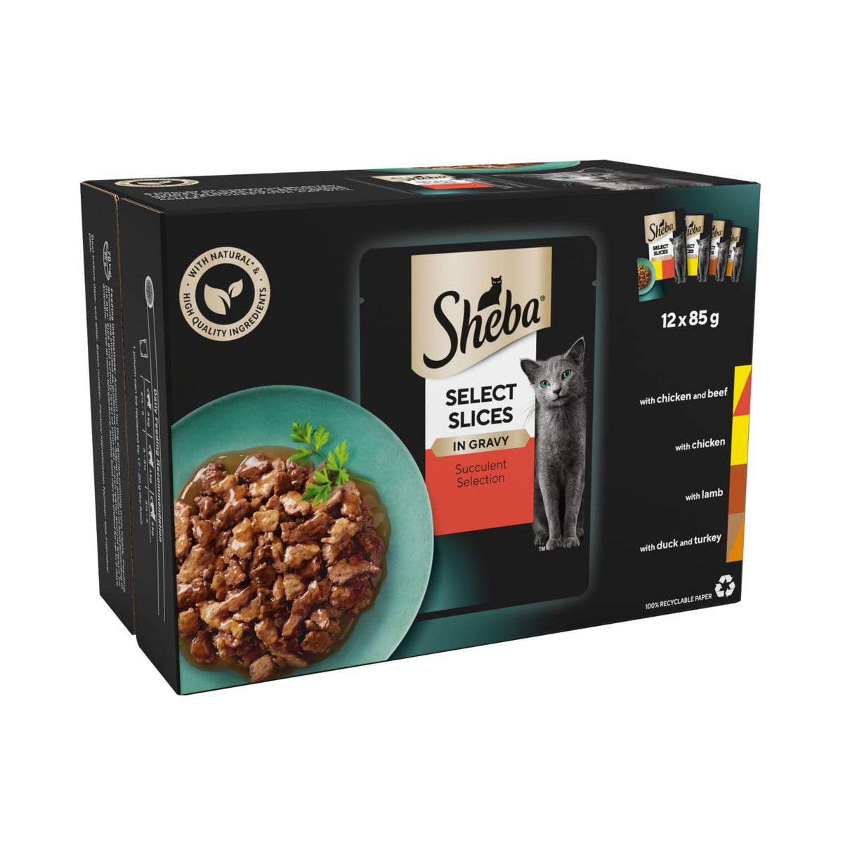 Sheba Select Slices Adult Wet Cat Food Succulent Selection Gravy 12x85g